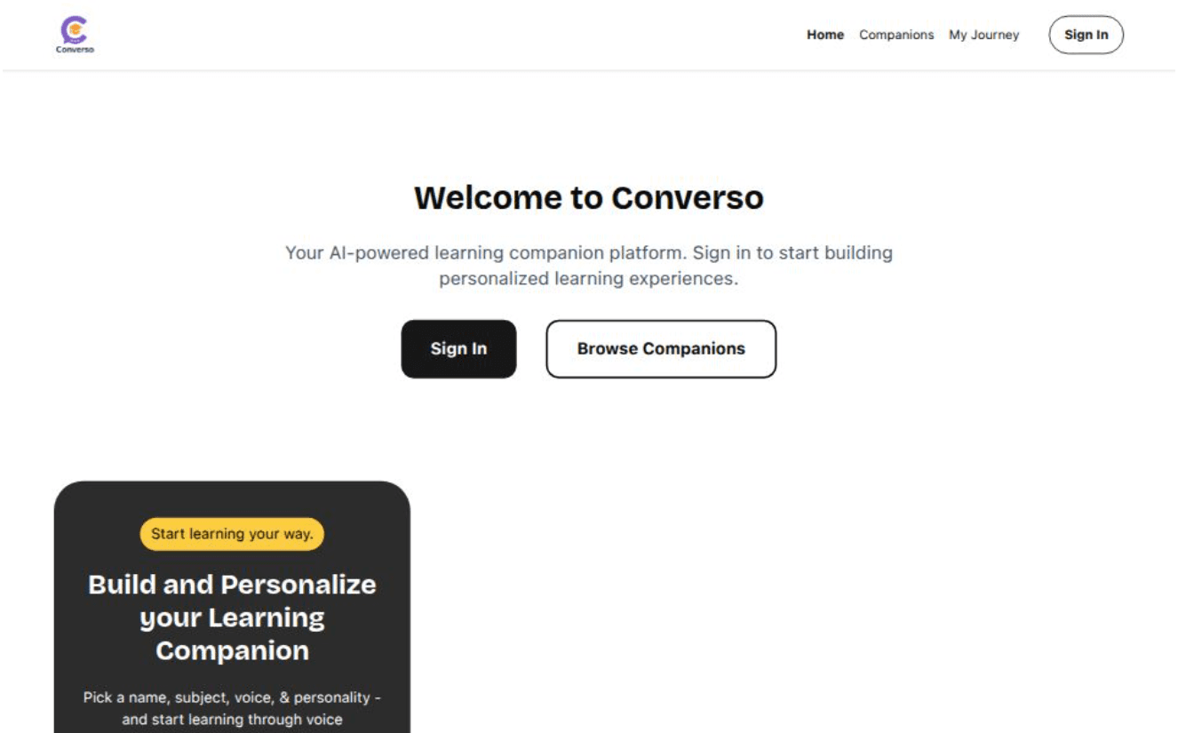 Converso - AI Learning Platform