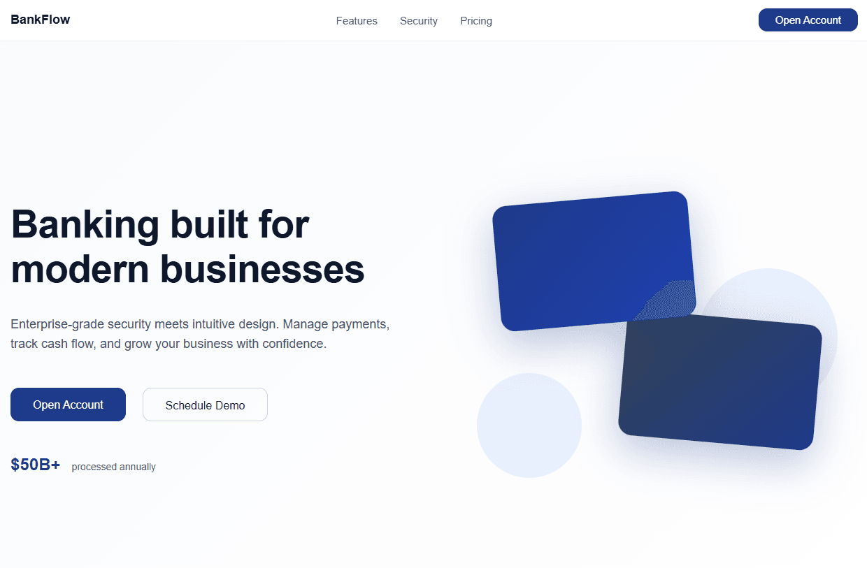 Fintech Landing Page