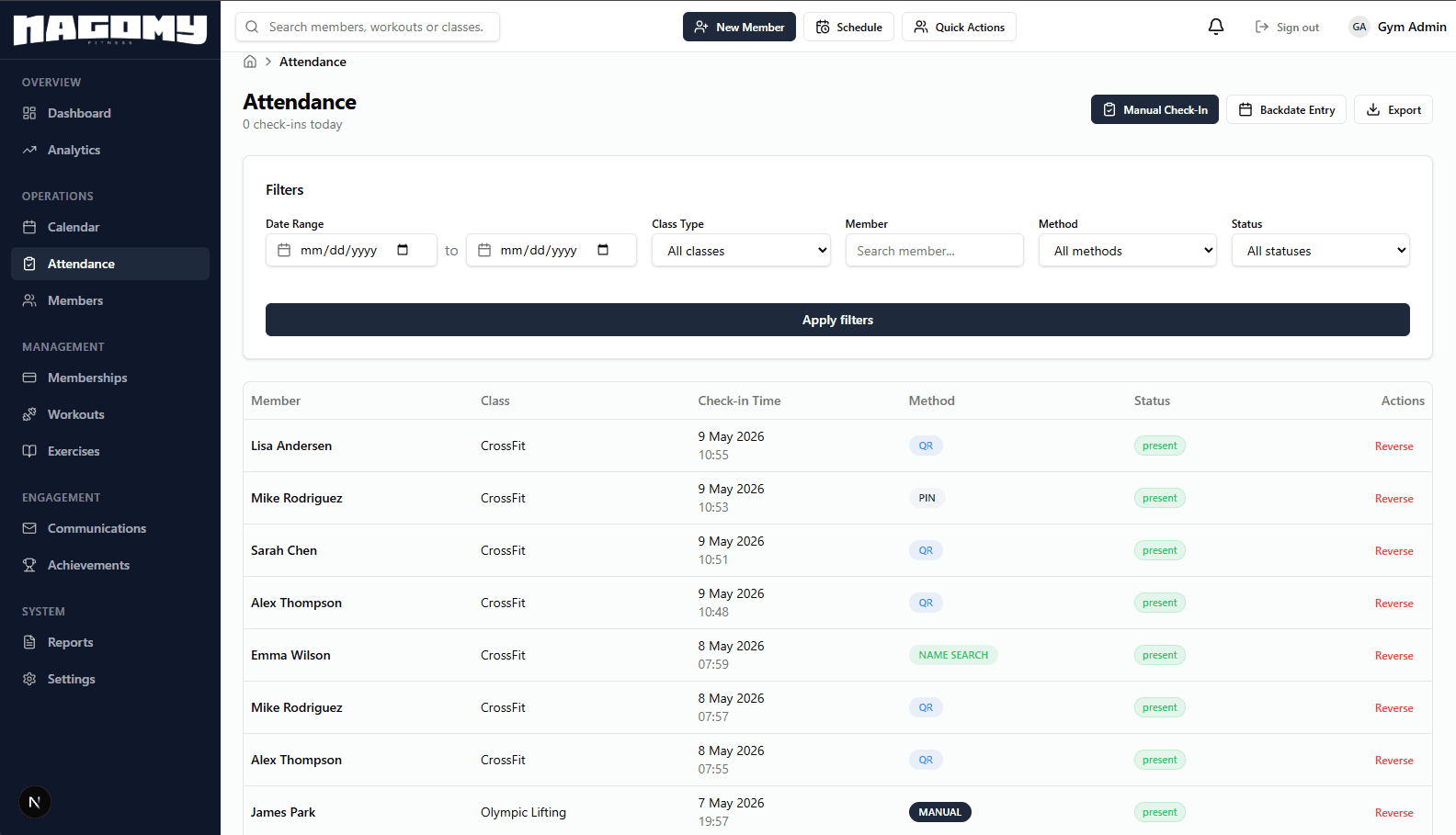Gym Management System 5