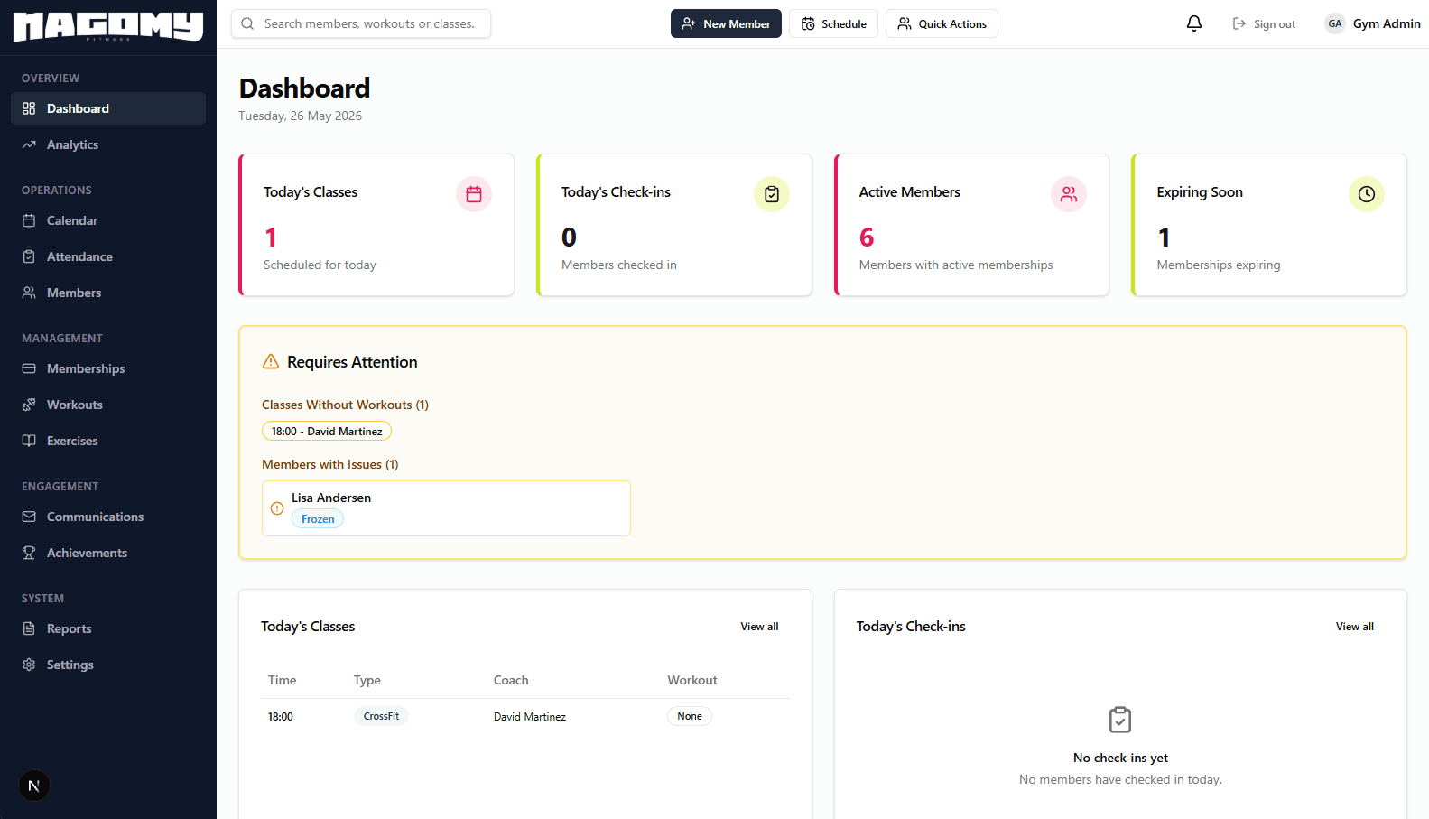 Gym Management System