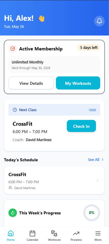 Gym Management System mobile 1