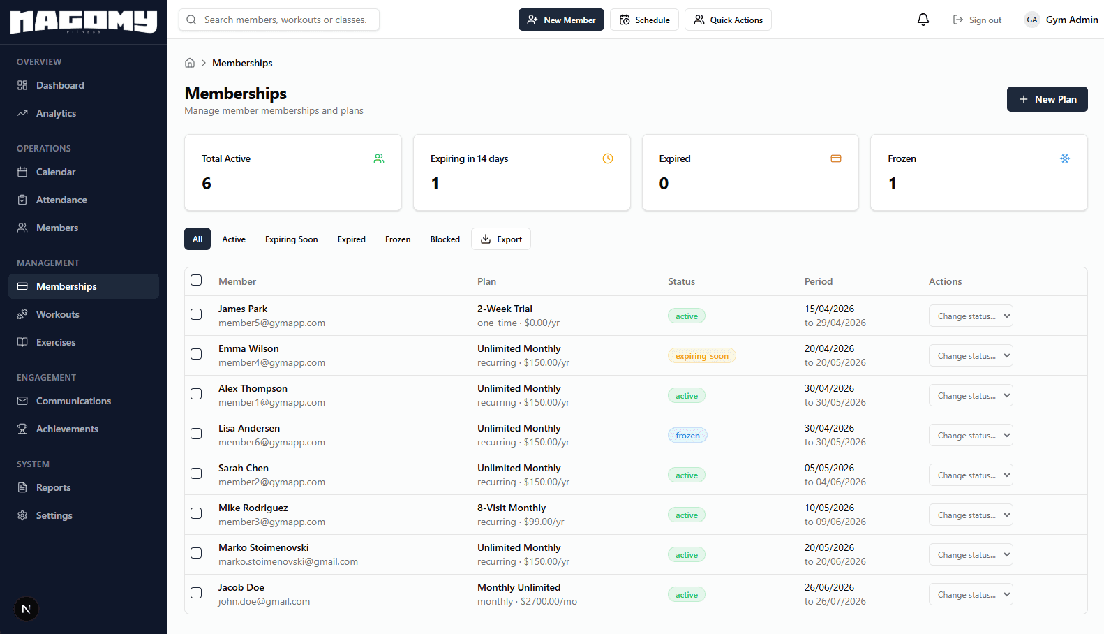 Gym Management System 4