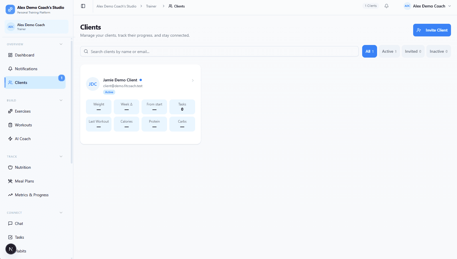 Personal Trainer Application 3