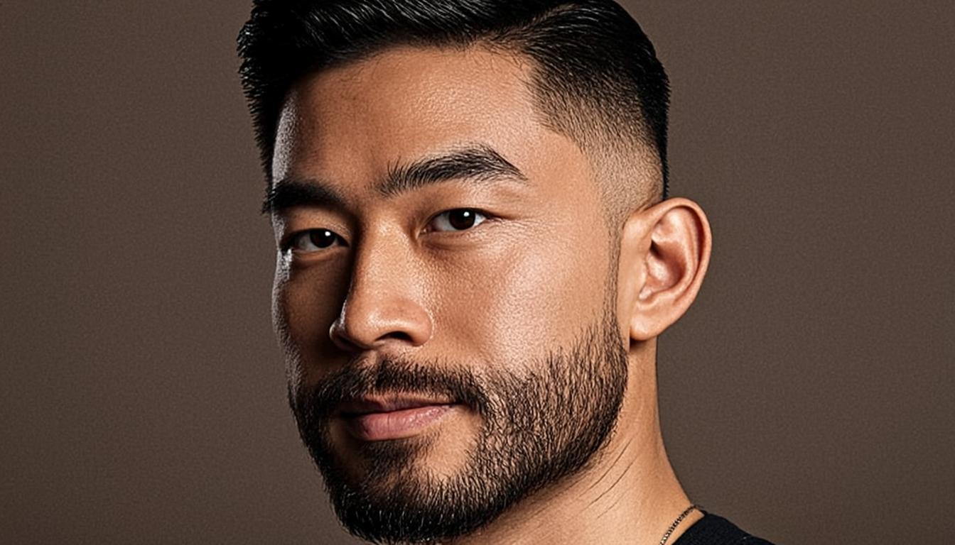 Premium haircut and beard combo result with confident styling