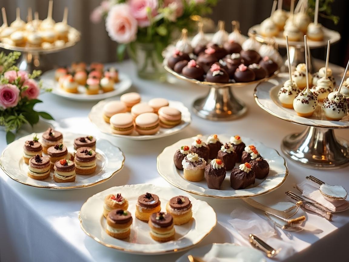 Curated dessert table for a gala celebration