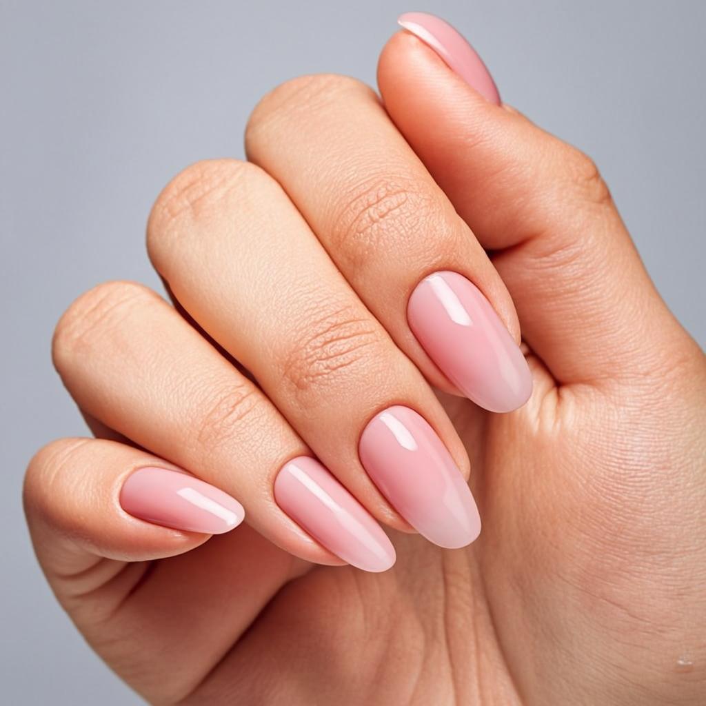 BIAB nude oval