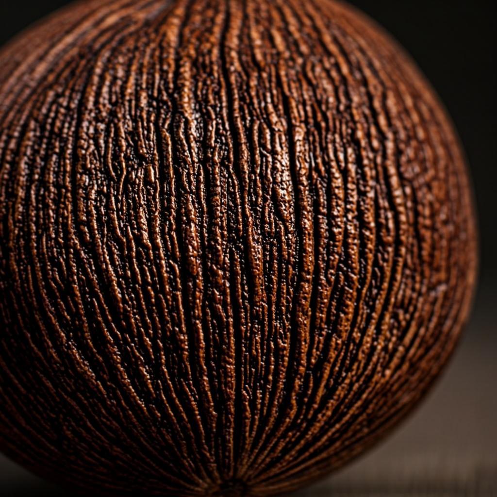 Extreme close-up of hand-rubbed walnut wood grain with visible pore structure and warm oil finish