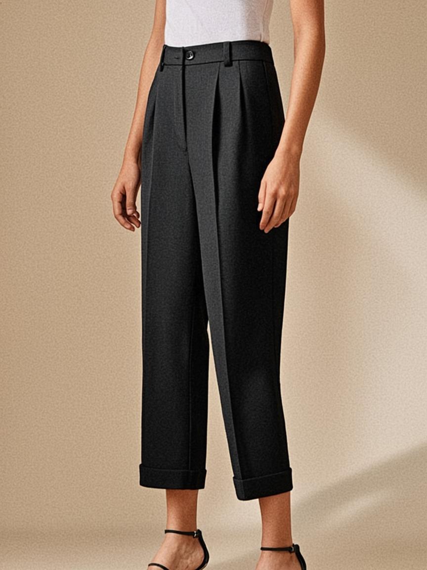Cropped Tailored Trousers