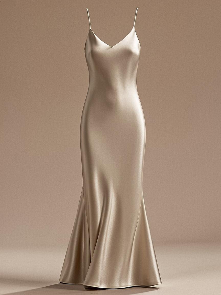 Satin Slip Midi Dress